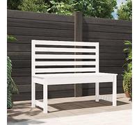 BOWEKAM Meubles, meubles d'extérieur, sièges extérieurs, bancs d'extérieur, banc de jardin en pin massif blanc, 109 cm