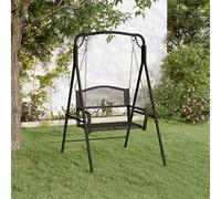 BOWEKAM Meubles, meubles d'extérieur, sièges extérieurs, bancs extérieurs, banc balançoire 124 cm, acier noir