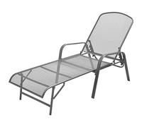 BOWEKAM Meubles, meubles d'extérieur, sièges extérieurs, chaises longues, chaise longue en acier anthracite