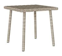 BOWEKAM Meubles, meubles d'extérieur, tables de jardin, table basse rectangulaire gris clair, 40 x 40 x 37 cm, polyrotin