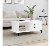 BOWEKAM Meubles, tables, tables d'appoint, tables basses, table basse blanche 90 x 50 x 40 cm en bois d'ingénierie