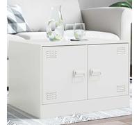 BOWEKAM Meubles, tables, tables d'appoint, tables basses, table basse en acier blanc 67 x 50 x 44 cm