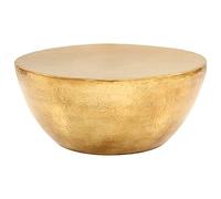 BOWEKAM Meubles, tables, tables d'appoint, tables basses, table basse en aluminium martelé 70 x 30 cm, laiton