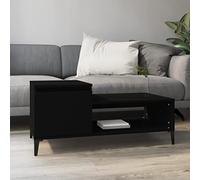 BOWEKAM Meubles, tables, tables d'appoint, tables basses, table basse en bois noir 100 x 50 x 45 cm