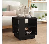BOWEKAM Meubles, tables, tables d'appoint, tables basses, table basse en bois noir 40 x 40 x 43 cm