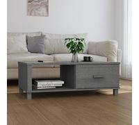 BOWEKAM Meubles, tables, tables d'appoint, tables basses, table basse HAMAR gris foncé 100 x 55 x 35 cm en bois de pin massif