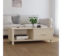 BOWEKAM Meubles, tables, tables d'appoint, tables basses, table basse HAMAR marron miel 100 x 55 x 35 cm en pin massif