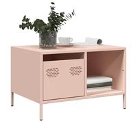 BOWEKAM Meubles, tables, tables d'appoint, tables basses, table basse rose, 68,5 x 50 x 43,5 cm, acier laminé à froid