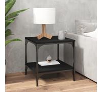 BOWEKAM Meubles, tables, tables d'appoint, tables basses, table d'appoint en bois noir 40 x 40 x 40 cm