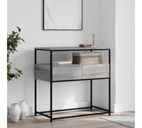 BOWEKAM Meubles, tables, tables d'appoint, tables d'appoint, table console, gris Sonoma, 75 x 40 x 75 cm, bois d'ingénierie