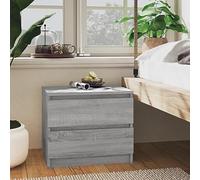 BOWEKAM Meubles, tables, tables de chevet, armoire de lit, gris Sonoma, 50 x 39 x 43,5 cm, bois d'ingénierie