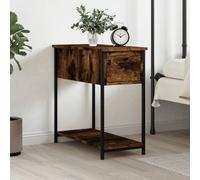 BOWEKAM Meubles, tables, tables de chevet, table de chevet, chêne fumé, 30 x 60 x 60 cm, bois d'ingénierie