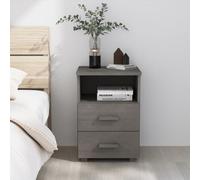 BOWEKAM Meubles, tables, tables de chevet, table de chevet, HAMAR gris clair, 40 x 35 x 62 cm en pin massif