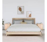 BOWEKAM Meubles, tables, tables de chevet, tables de chevet 2 pièces 40 x 34 x 45 cm en pin massif