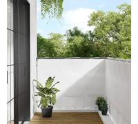 BOWEKAM Paravent de balcon 100 % polyester Oxford Blanc 120 x 800 cm