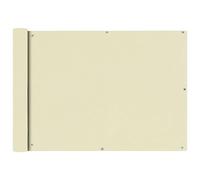 BOWEKAM Paravent de balcon en tissu Oxford 75 x 600 cm Crème