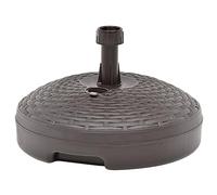 BOWEKAM Pied de parasol rempli d'eau et sable 20 l en plastique marron rotin