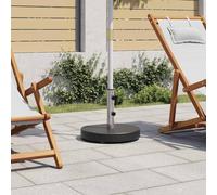 BOWEKAM Pied de parasol rond en granit Noir 28,5 kg