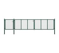 BOWEKAM Portail de jardin en acier vert 500 x 100 cm
