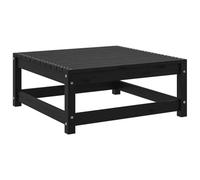 BOWEKAM Repose-pieds de jardin en pin massif Noir 70 x 70 x 30 cm