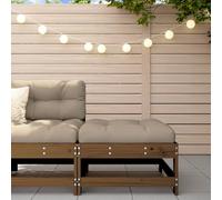 BOWEKAM Sièges d'extérieur - Canapé sectionnel d'extérieur - Repose-pieds de jardin avec coussin - Bois de pin massif marron