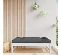 BOWEKAM Sièges d'extérieur - Canapé sectionnel extérieur - Repose-pieds de jardin - Bois de pin massif - Blanc - 120 x 80 cm