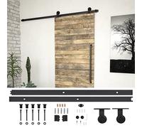BOWEKAM Skien Kit de quincaillerie pour porte coulissante 200 cm Acier Noir