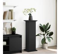 BOWEKAM Support de jardin en bois d'ingénierie avec rangement Noir 31 x 30 x 90 cm