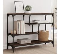 BOWEKAM Table d'appoint en bois d'ingénierie Chêne marron 100 x 30 x 75 cm
