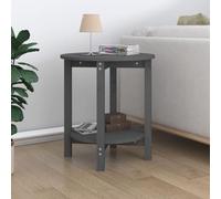 BOWEKAM Tables d'appoint en pin massif Gris 55 x 60 cm