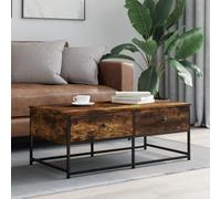 BOWEKAM Tables d'appoint - Table basse - Chêne fumé - 100 x 51 x 40 cm - Bois d'ingénierie