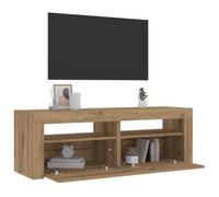 BOWEKAM Tables de chevet, tables de chevet, 2 pièces, avec LED, chêne artisanal, 60 x 35 x 40 cm