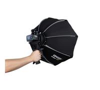 Bowens Mount Boîte à lumière portable de 60 cm avec support de type S compatible avec Godox Canon Sony Fuji YongNuo Flash