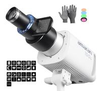 Bowens Mount Kit de photographie Snoot optique pour projecteur COB Monolight Portraits/produit, compatible avec Aputure Amaran100X/D/150C/200D/X, Godox SL60/SmallRig, 25 Gobos