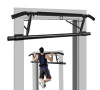 Bowfar Barre de traction pour cadre de porte, en acier très résistant, avec poignée rembourrée - 20 cm plus haut dans le cadre - Barre d'entraînement portable pour la salle de sport à la maison - Sans