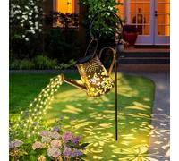 Bowfar Guirlande solaire en forme de cascade en métal à suspendre pour extérieur, 2 modes, décoration de jardin, allée, patio, cour, cadeaux de jardin (papillon