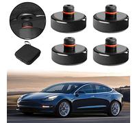 Bowfar Lot de 4 Coussinet de Levage pour Tesla Model 3/Y/X/S, Caoutchouc Cric avec boîte de Rangement, Protège la Batterie et Le Châssis Tesla