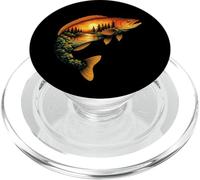 Bowfin Pêche Mudfish Dogfish Coucher de Soleil Nature Paysage PopSockets PopGrip pour MagSafe