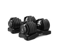 Bowflex SelectTech 52 (Paire) D’Haltères Réglables 2-24 Kg, Système À Molette Rapide, Musculation À Domicile, Gain De Place, Poignées Ergonomiques, Compatible JRNY, Ensemble De 2 Haltères