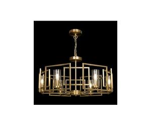 Bowi Plafonnier cylindrique doré, 6 lumières, E14