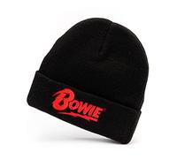 BOWIE David Beanie Unisexe Hommes Femmes Band Cad-Cad-Band Noir Taille Unique