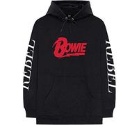 Bowie David - Felpa # M Unisex Black Rebel [Import]