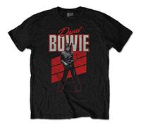 Bowie David - T-Shirt # XL Unisex Black # Red Sax [Import]