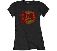 Bowie David - T-Shirt # XXL Black Femmina # Diamond Dogs Vintage [Import]