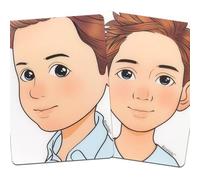 Bowitzki face painting practice board,2 pieces reusable colorful face paint practice board,painting makeup exercise template A4 size (Boy)