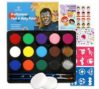 Bowitzki Kit de peinture pour le corps et le visage 13 couleurs