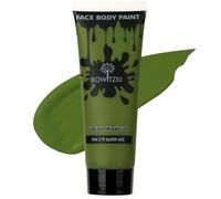 Bowitzki Peinture pour le visage et le corps, 60 ml, crème à base d'eau, effets spéciaux pour adultes, enfants, Halloween, Noël, fête, cosplay, vert foncé