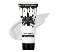 Bowitzki Peinture pour le visage et le corps, 60 ml, crème à base d'eau, effets spéciaux pour adultes, enfants, Halloween, Noël, fête, cosplay, blanc