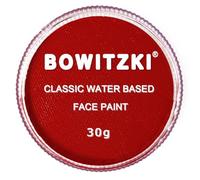 Bowitzki Peinture professionnelle pour le visage et le corps - À base d'eau - Pour le maquillage - Sans danger pour les enfants et les adultes - Couleur unie - Pour Halloween, Noël, fête - Rouge
