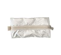 Bowknot Bencil Case Portable Organisateur Crayon Sac Grande Capacité Sac Voyage Maquillage Sac pour Étudiantes Fille Sac à Motif Cœur, Blanc, Little Butterfly